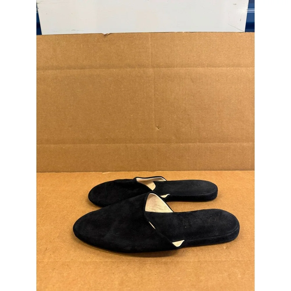 Gucci Suede Leather Slip On Designer Mules Slippers Black Mens Size 10D US